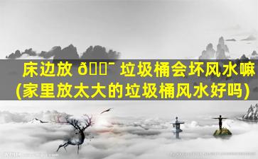 床边放 🐯 垃圾桶会坏风水嘛(家里放太大的垃圾桶风水好吗)